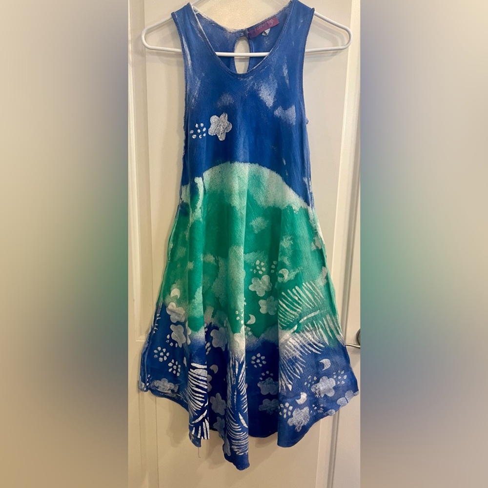 Colorful Hand painted Beach Dress